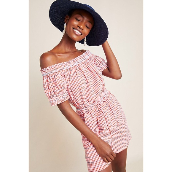 Anthropologie Pants - NWOT ANTHROPOLOGIE CHECKED ROMPER SIZE LARGE